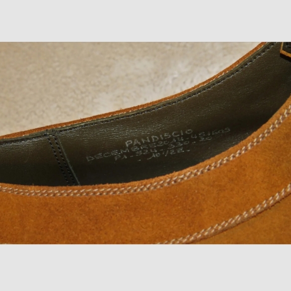 J.M. Weston Commande Special Brown Suede Captoe Oxford US 11.5E NWOB Shoe Trees - Picture 10 of 11